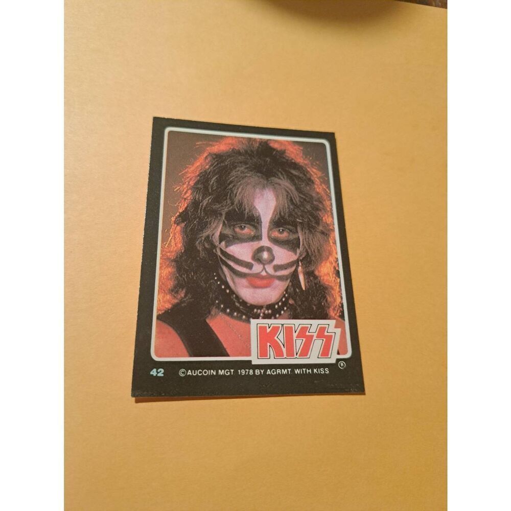 Vintage 1978 Aucoin Management AGRMT KISS Trading Card No 42 Collectible Rock
